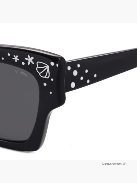 Square Cat Eye Limited-Edition Polarized Sunglasses Pearl Accents